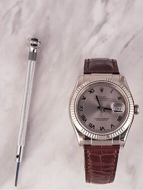 NWT/ROLEX BROWN ALLIGATOR GENUINE LEATHER STRAP (ONLY)‼️